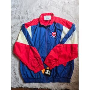 Vintage Chicago Cubs Mens Starter MLB Colorblock 90s Windbreaker NWT